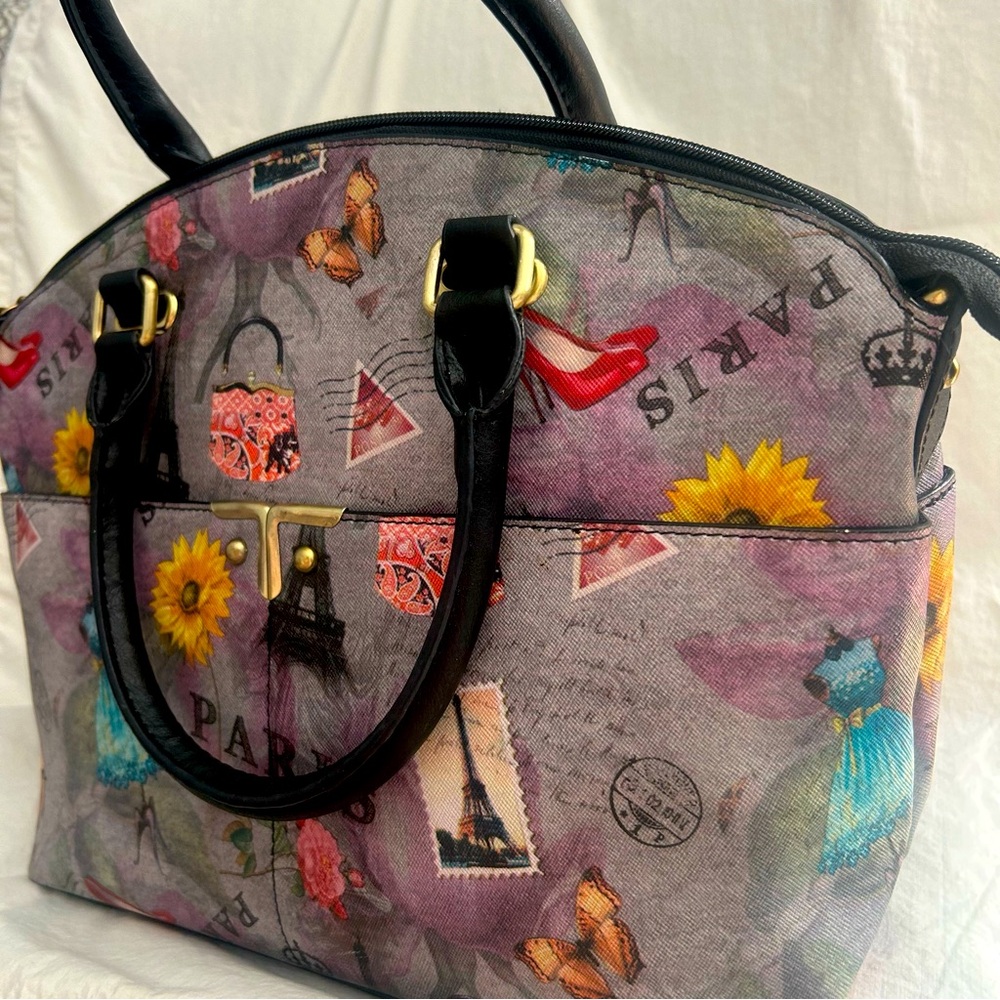 Bueno | Colorful Shoulder Bag with Paris Designs